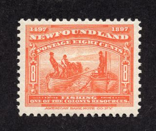Newfoundland 67 8 Cent Red Orange Fishing Discovery Of Newfoundland Issue Mh