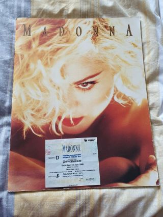 Madonna - The Blond Ambition World Tour Programme And Ticket Stub (1990)