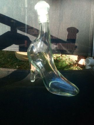 Glass Decorative High Heel Boot Bottle 9 x 7 
