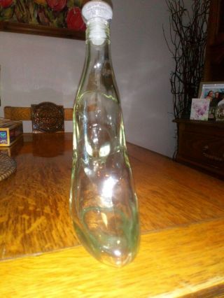 Glass Decorative High Heel Boot Bottle 9 x 7 