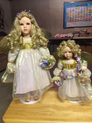 Seymour Mann Porcelain Doll Mother Daughter Angels