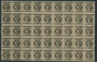 Sg 41 Prince Edward Island 1872 6 Cent Block Of 45 Unmounted Overall Gum To