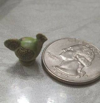 Igma Artisan Jane Graber Miniature Green Chicken Sugar Shaker: 1:12 Scale