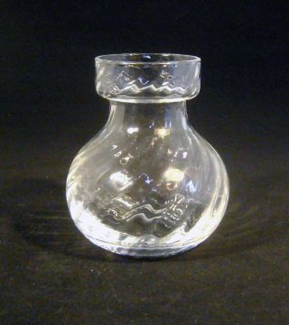 Vintage Dartington Ripple Candleholder / Vase: Frank Thrower Ft266: 10cm High