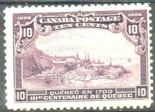 Canada 1908 10c Sg 193 - Light Hinge - Cat £100,