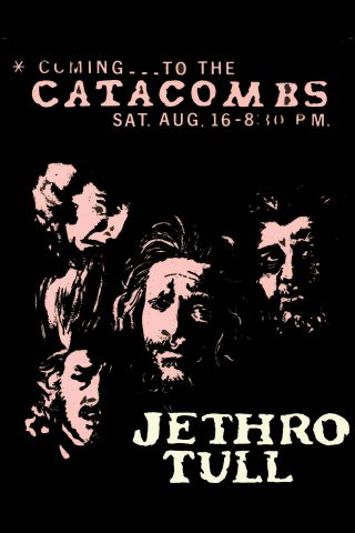 Hard Rock: Jethro Tull At The Catacombs In Houston Texas Concert Poster 1969