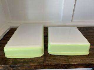 Vintage Pyrex Lime Green 232 And 222 Baking Dishes Bakeware
