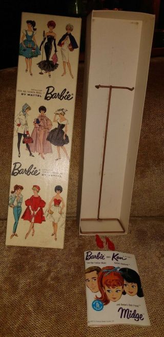 1963 Era Ash Blonde Ponytail Barbie Doll Box Vintage 60 