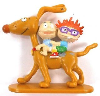 Rugrats Figure Nickelodeon Viacom Tommy Chuckie Riding On Spike 1997 Vintage