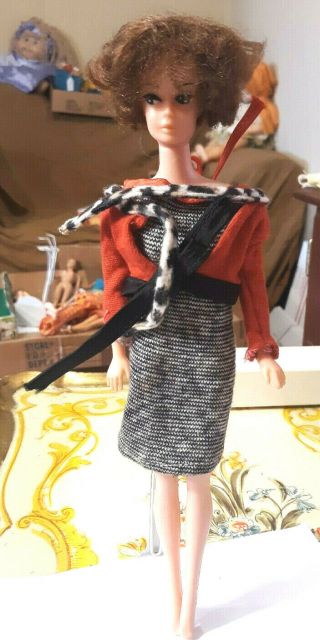Vintage Barbie Clone Bubblecut Wendy Babs Hong Kong Doll W Knit Dress & Jacket
