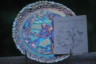 Fenton Carnival Glass American Craftsman Plate 11th In Series 1980 - The Tanner