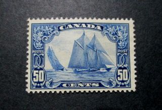 Canada Ng Vf Sc 158 50c Bluenose Kgv Scroll Issue