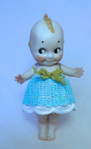 Large 6 1/2 " Antique All Bisque German Kewpie Doll Germany R.  O 