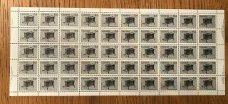 Canada 932 Xf Nh Plate No.  2 Complete Sheet Of 50 Stamps - Wood Stove