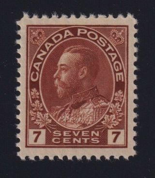 Canada Sc 114 (1911 - 25) 7c Red Brown Admiral Vf Nh