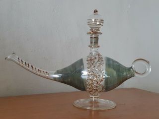 Vintage Murano Glass Genie Lamp Perfume Bottle