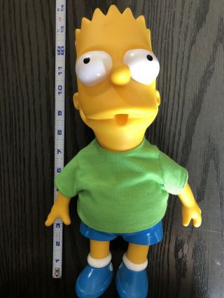 Vintage Bart Simpson 1990 Hard Plastic Doll 13” Rare Awesome Display Bartman