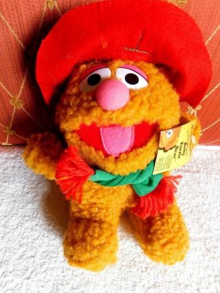 1988 Mcdonalds Muppets Baby Fozzie Bear Christmas Plush Stuffed Muppet Babies