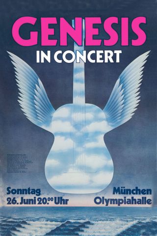 Phil Collins & Genesis At Germany Concert Poster 1977