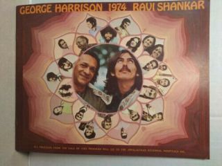 George Harrison,  Ravi Shankar 1974 Concert Tour Book -