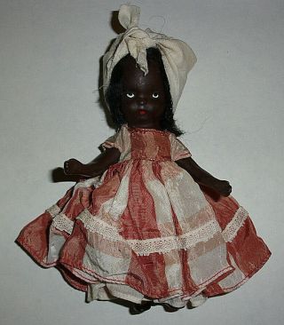 Vintage Bisque Black Nancy Ann Storybook Doll,  Black Nanny Doll