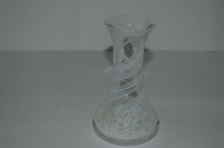 Vintage Caithness Small Glass Bud Vase Swirl Pattern