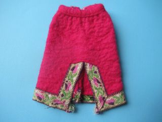 Vintage Barbie/francie 3461 Peach Plush/blush Skirt Only 1971