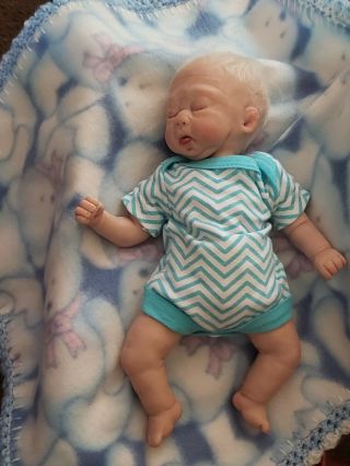 Natalie Groathouse 11 " Ooak Polymer Clay Baby Boy Doll