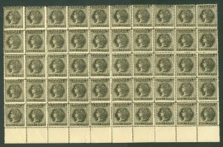 Sg 41 Prince Edward Islands 1872.  6c Black.  A Fine Block Of 50.  Some.