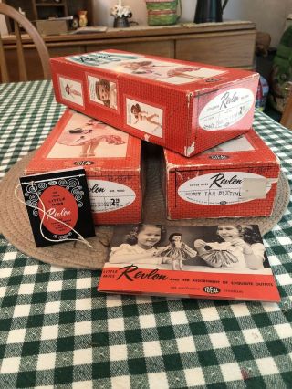 Vintage Little Miss Revlon Doll Boxes,  Pamphlet,  Tag
