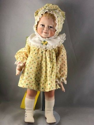Sunshine 14 " Porcelain Doll By Lucille Garrard 1983 Ufdc Convention Sd