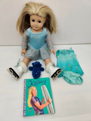 18” American Girl Pleasant Company Doll Kailey Hopkins Ice Skating Outfit,  Book