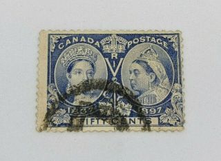 Stamp Pickers Canada 1897 Queen Victoria Jubilee 50c Scott 60 Vf $250