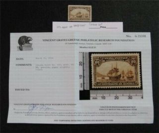 Nystamps Canada Stamp 103 Og Nh Un$1200 Vf Greene Cert