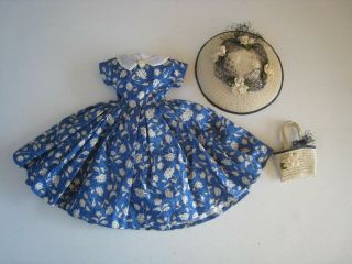 Gorgeous Outfit Blue Dress Hat & Purse For 20 " Madame Alexander Cissy Doll
