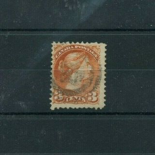 37 With 2 Ring 34 Chatham Rf 8 Cancel 3 Cent Small Queen Canada