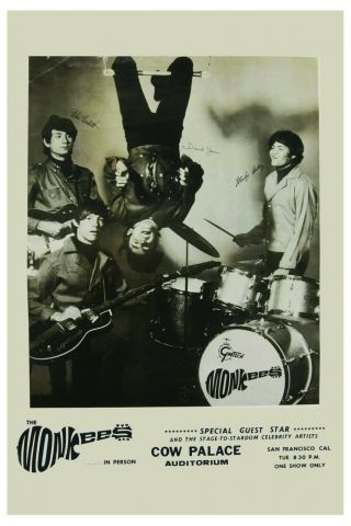 The Monkees at The Cow Palace Concert Poster 1967 2