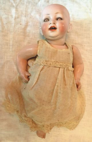 Antique Bisque Head Baby Doll Composite Body 12 "