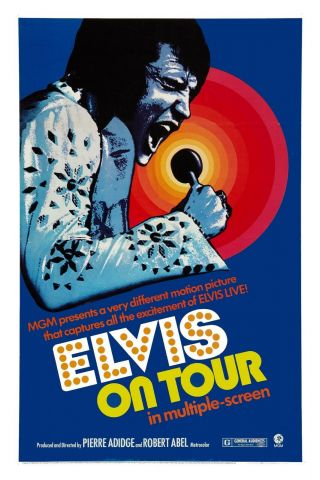Elvis Presley Elvis On Tour Movie Poster 1972 12x18