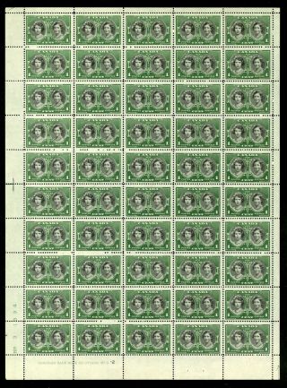 Canada Sheet - Scott 246 - Nh - Ll Plate 3 - 2 - 1¢ Royal Visit (. 145)