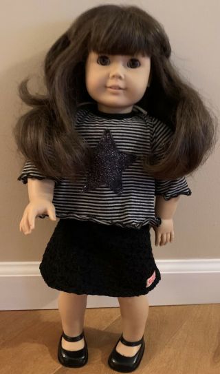 Vintage American Girl Pleasant Company Doll Brown Hair Bangs Brown Eyes 18 "
