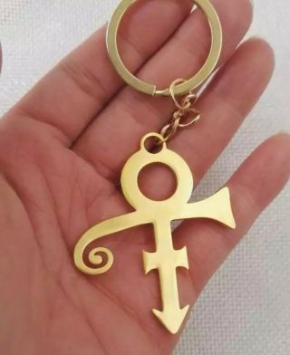 Prince Symbol Keychain - Gold -