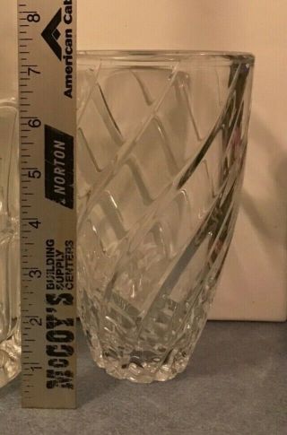 Mikasa Olympus Heavy Cut Crystal Flower Vase Approx 7.  25 " H