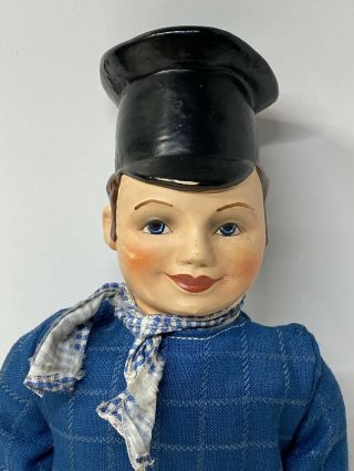 Vintage 40s Belgian Peasant Doll Unica Patent Courtray Belgium Composition 2