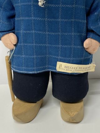 Vintage 40s Belgian Peasant Doll Unica Patent Courtray Belgium Composition 3