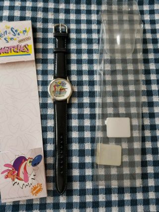 Vintage Ren And Stimpy Show Official Watch 1992 In Package Bathtub