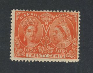 Canada Queen Victoria Jubilee Stamp 59 - 20c Mh Fine Guide Value = $150.  00