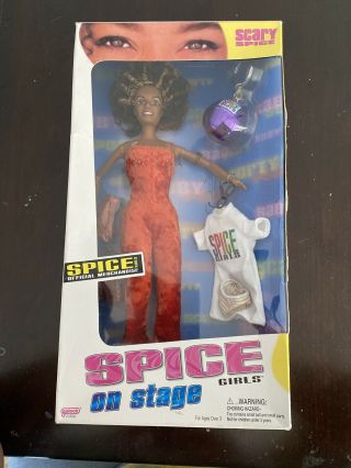 Spice Girls On Stage Doll Scary Spice (mel B. ) Disco Ball Keychain 1998 Galoob