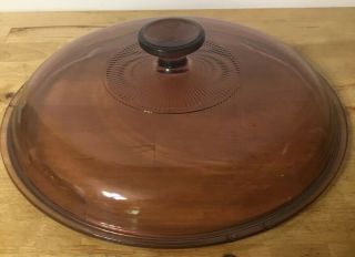 Pyrex Corning Visions Visionware Replacement Cranberry Lid Fits 10”opening Round