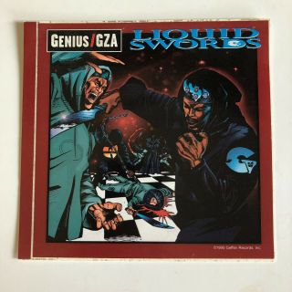 1995 Gza Genius Liquid Swords Wu Tang Rap Hip - Hop 90s Promo Sticker Vtg Shirt